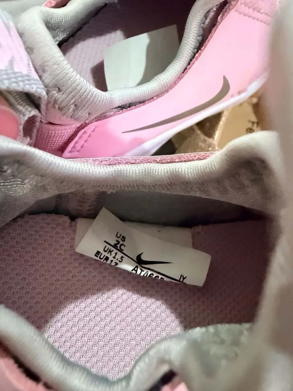 Nike Flex Runner Size 2C Pink White Toddler Shoes